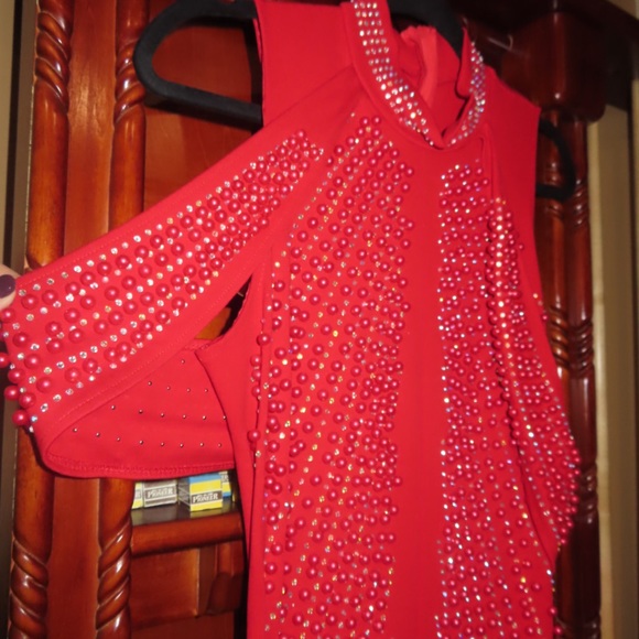 Glamorous red midi dress - Picture 1 of 5